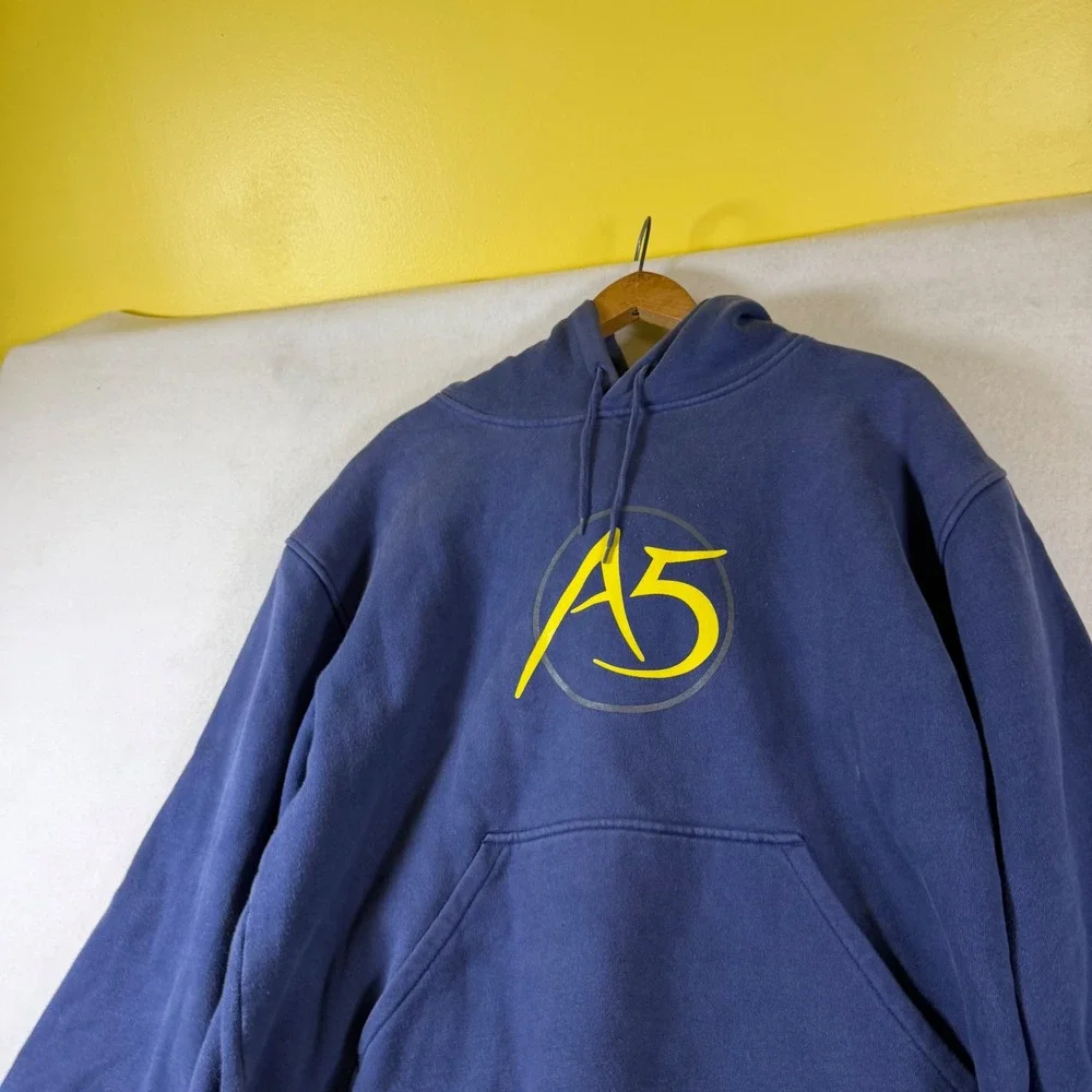 The‎ North Face A5 Series Hoodie Mens Medium Blue Pullover Graphic Sweatshirt